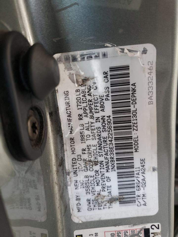 2004 Toyota Corolla Ce VIN: 1NXBR38E34Z256904 Lot: 68589735