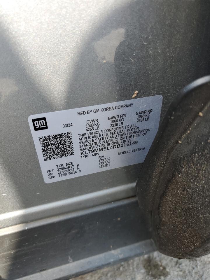 2024 Chevrolet Trailblazer Ls VIN: KL79MMSL4RB216149 Lot: 68570015