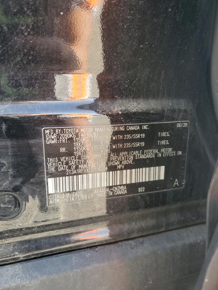 2020 Toyota Rav4 Xle Premium VIN: 2T3A1RFVXLC116204 Lot: 70760755