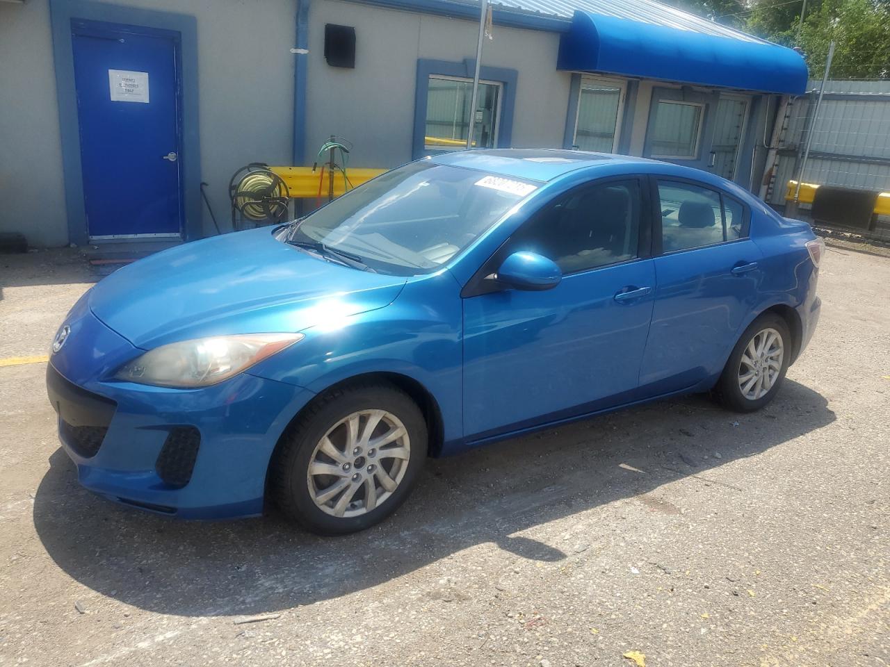 2012 Mazda 3 I blue null gas JM1BL1V74C1698333 photo #1