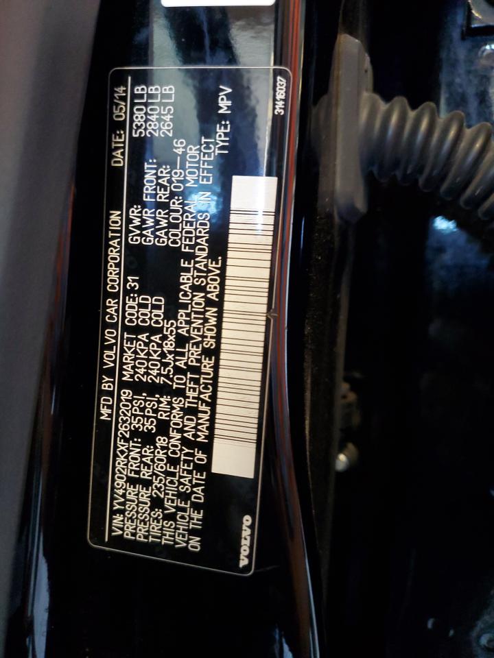 2015 Volvo Xc60 T6 Premier VIN: YV4902RKXF2632019 Lot: 68702725