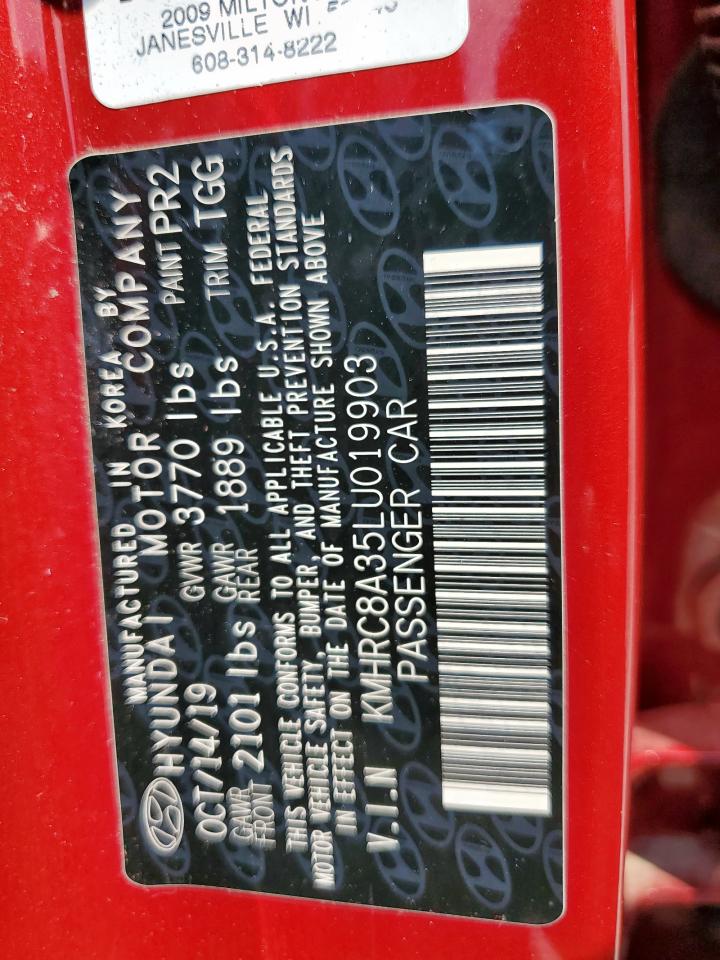 2020 Hyundai Venue Sel VIN: KMHRC8A35LU019903 Lot: 69735825