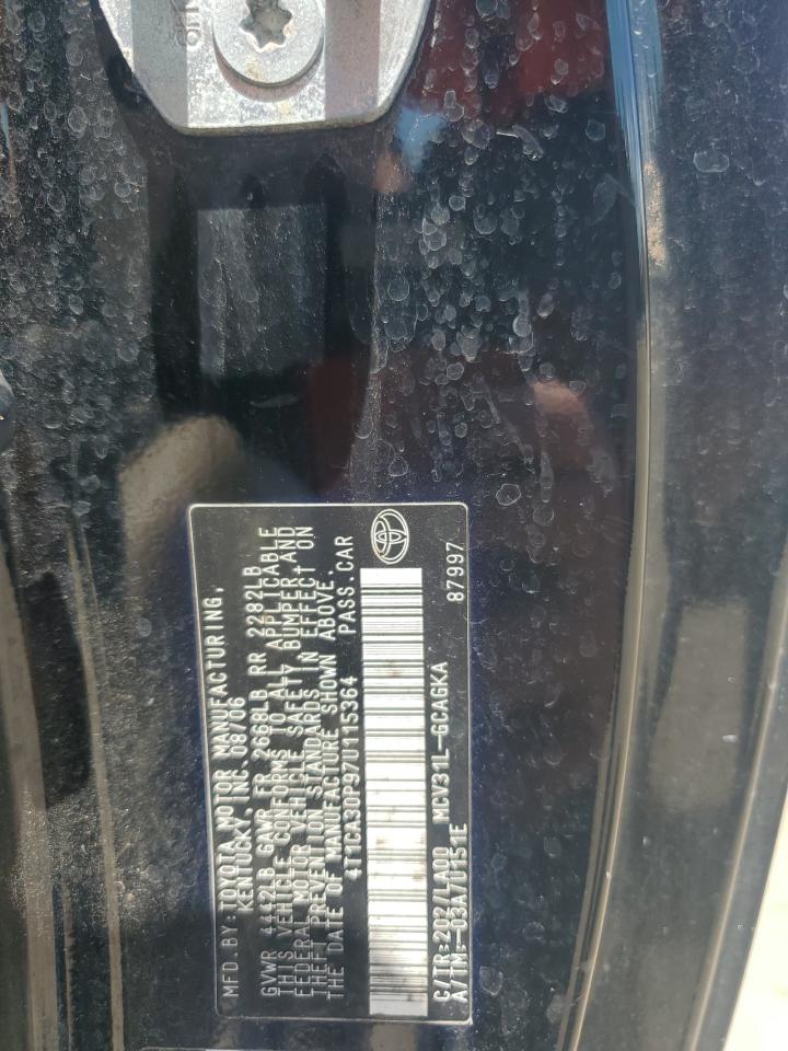 2007 Toyota Camry Solara Se VIN: 4T1CA30P97U115364 Lot: 94995715