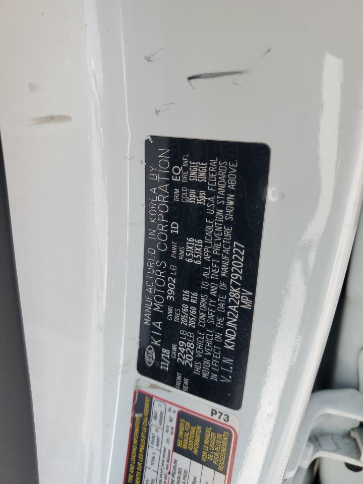 2019 Kia Soul VIN: KNDJN2A28K7920227 Lot: 69248295