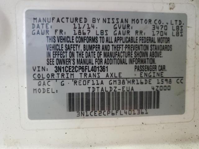 2015 NISSAN VERSA NOTE S  
