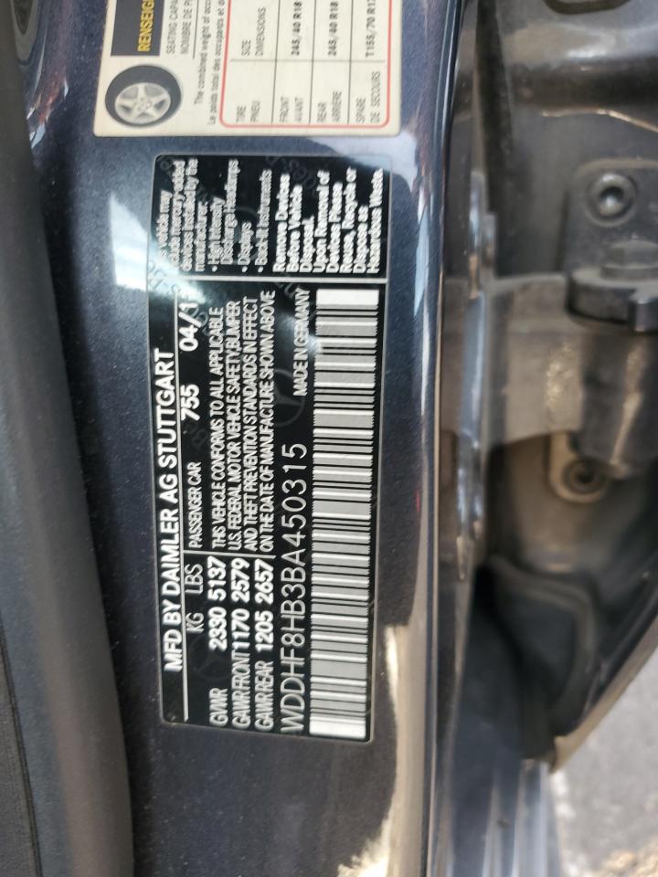 2011 Mercedes-Benz E 350 4Matic VIN: WDDHF8HB3BA450315 Lot: 69156615