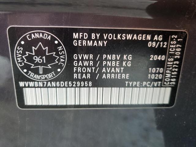2013 VOLKSWAGEN CC SPORT  