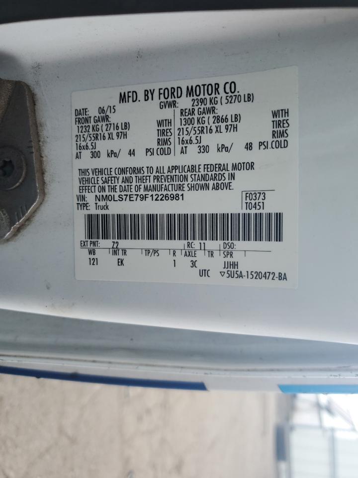 2015 Ford Transit Connect Xl VIN: NM0LS7E79F1226981 Lot: 70273175