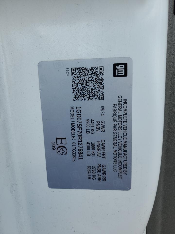 2024 GMC Savana Cutaway G3500 VIN: 1GD07SF70R1276841 Lot: 70491625