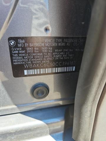 2012 BMW 750 XI  