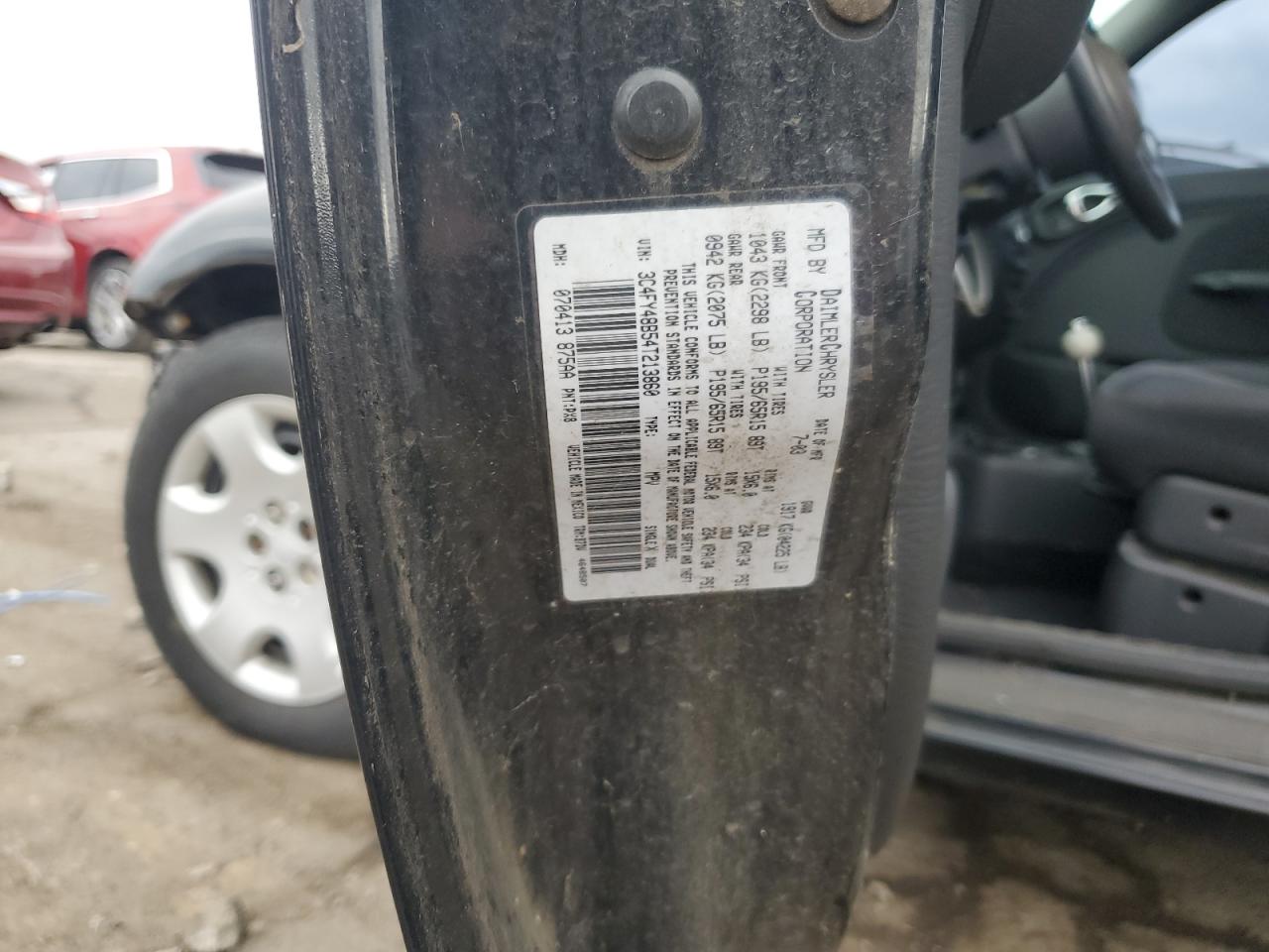 2004 Chrysler Pt Cruiser VIN: 3C4FY48B54T213860 Lot: 69755185