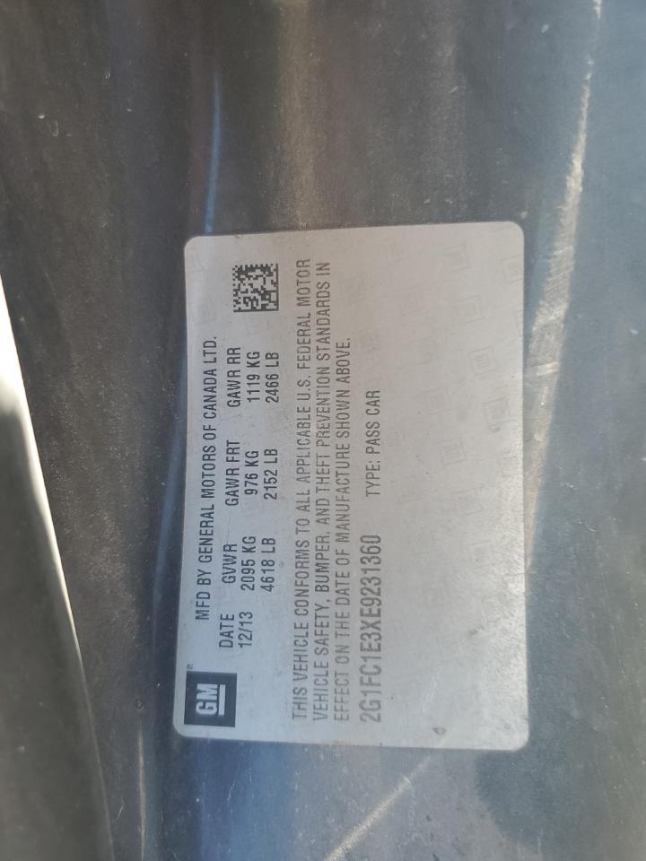 2014 Chevrolet Camaro Lt VIN: 2G1FC1E3XE9231360 Lot: 68711545