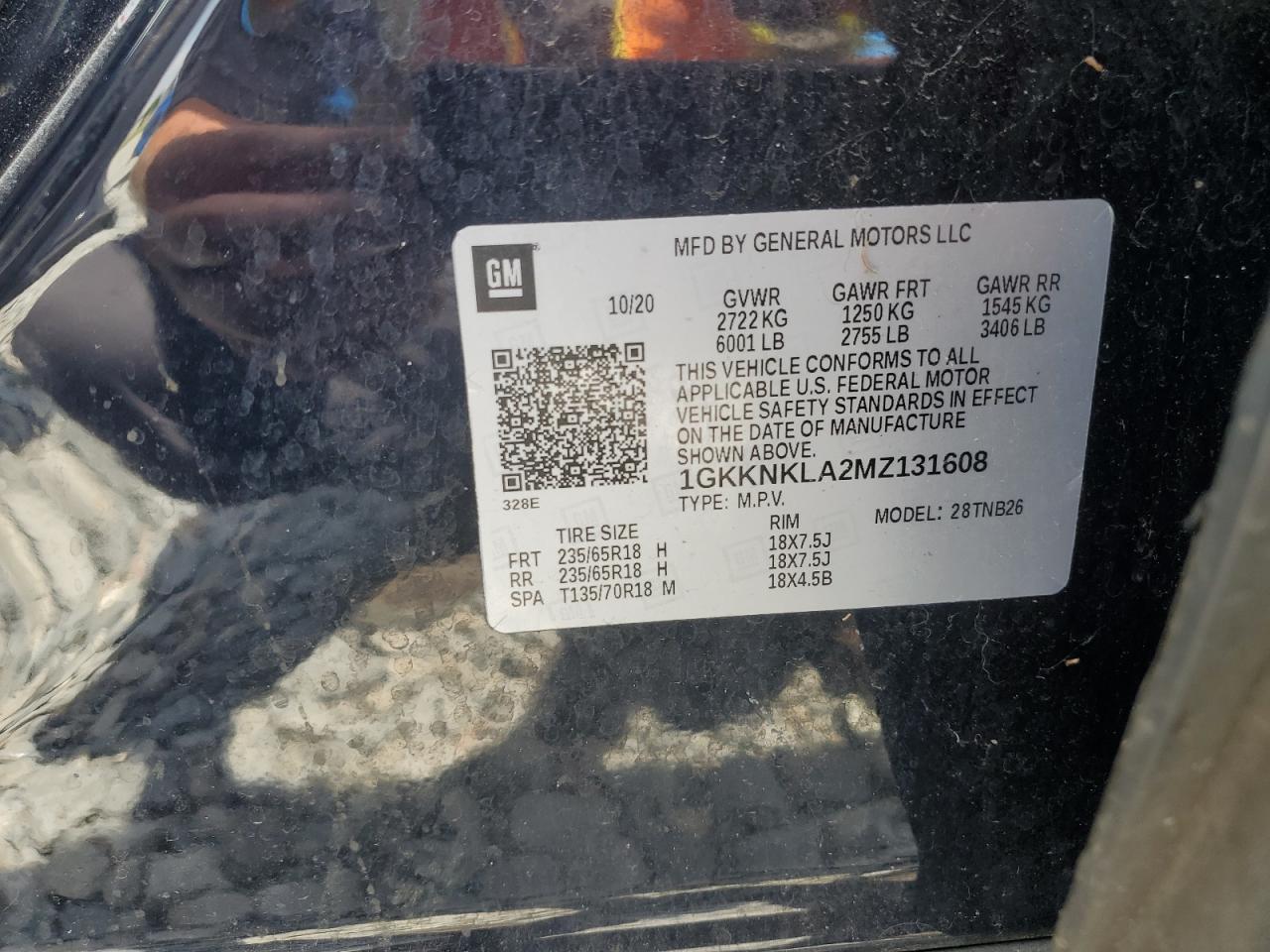 2021 GMC Acadia Sle VIN: 1GKKNKLA2MZ131608 Lot: 70757295