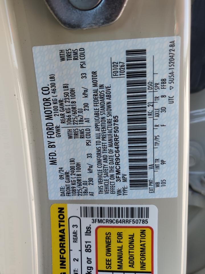 2024 Ford Bronco Sport Outer Banks VIN: 3FMCR9C64RRF50785 Lot: 70784965