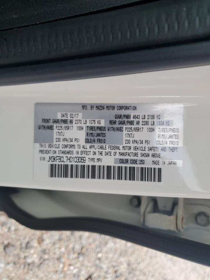 2017 Mazda Cx-5 Touring VIN: JM3KFBCL7H0103069 Lot: 69739405