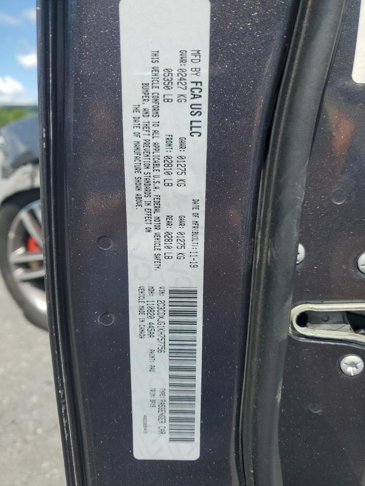 2019 Dodge Charger Sxt VIN: 2C3CDXJG1KH757756 Lot: 70690555