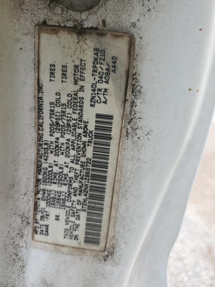 2001 Toyota Tacoma VIN: 5TENL42NX1Z869722 Lot: 71042135