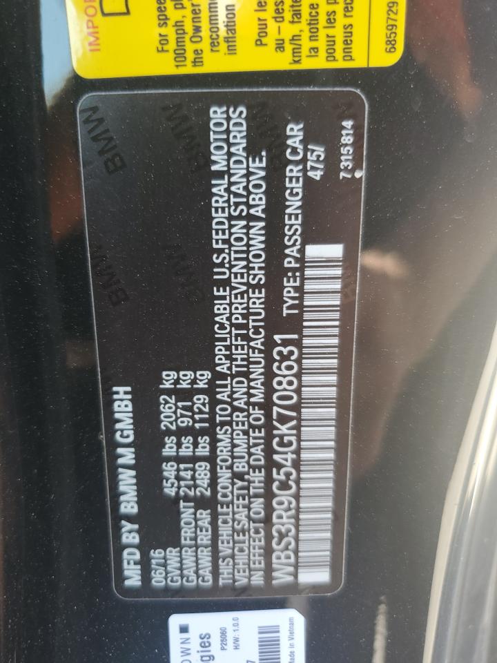 2016 BMW M4 VIN: WBS3R9C54GK708631 Lot: 67683765