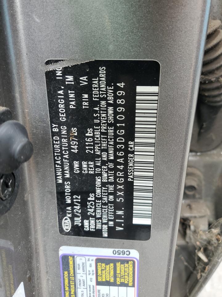 2013 Kia Optima Sx VIN: 5XXGR4A63DG109894 Lot: 69056575