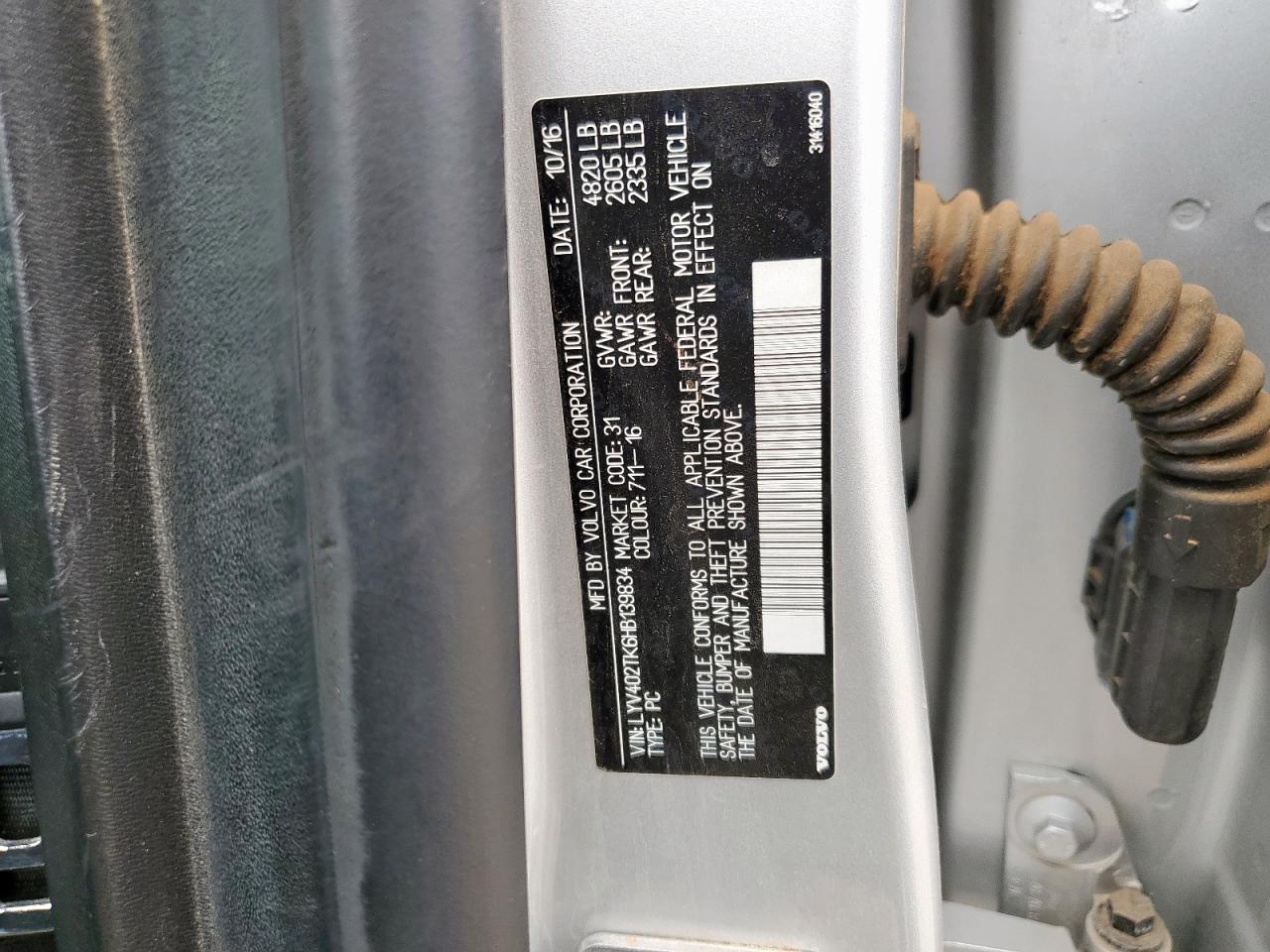 LYV402TK6HB139834 VOLVO S60 2017 SILVER Photo 12