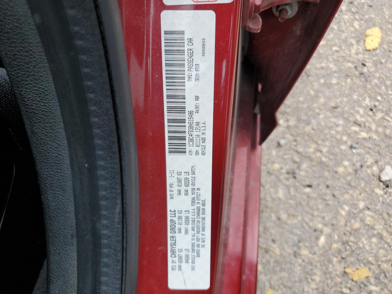 2011 Chrysler 200 Lx VIN: 1C3BC4FB3BN515486 Lot: 70810545