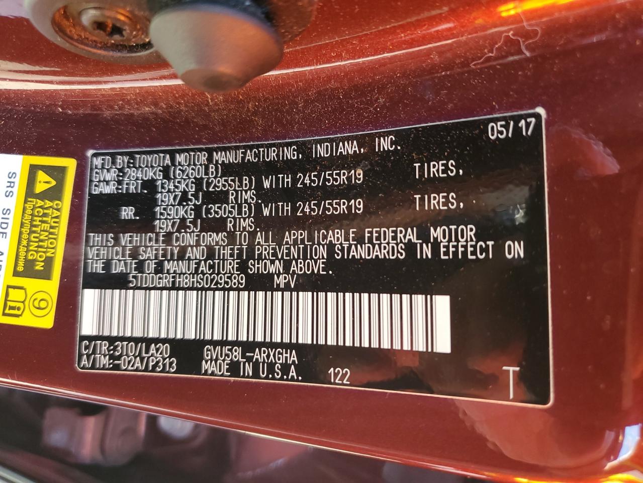 2017 Toyota Highlander Hybrid Limited VIN: 5TDDGRFH8HS029589 Lot: 69418165
