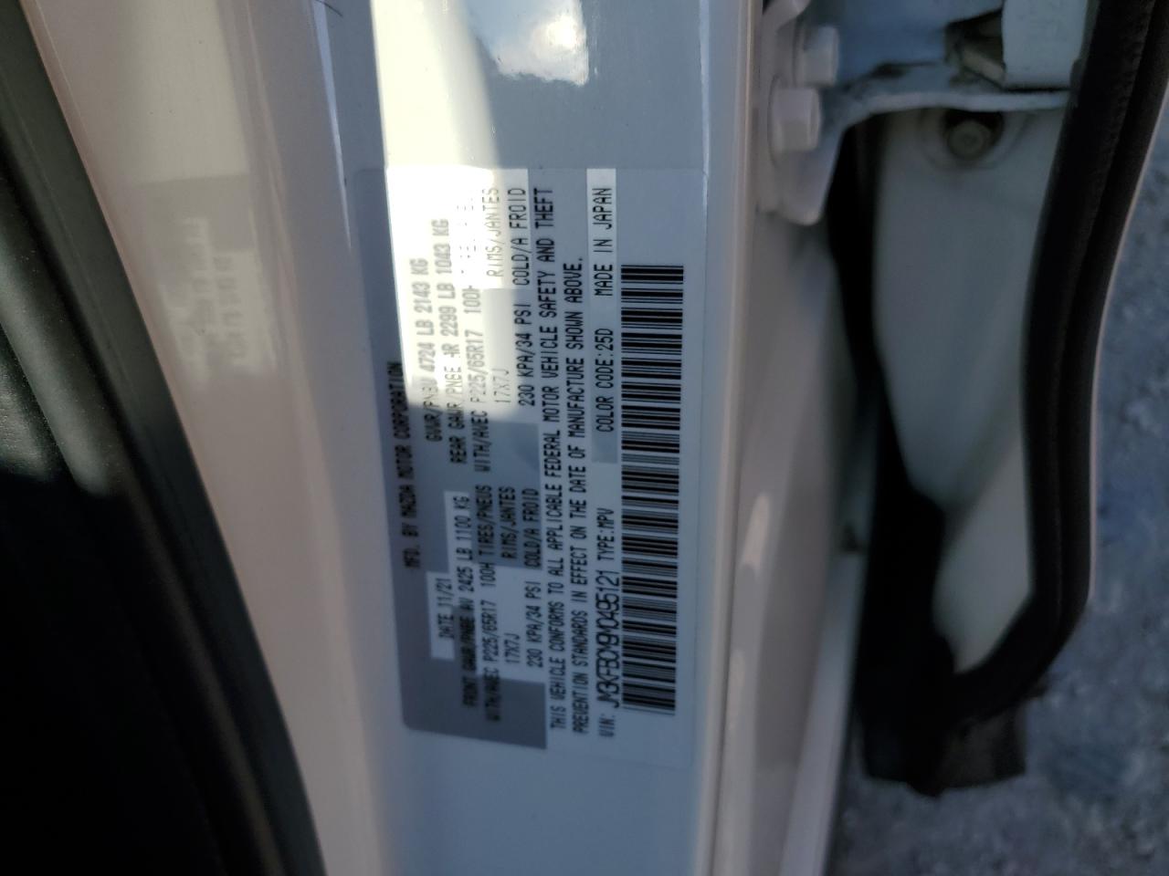 2021 Mazda Cx-5 Touring VIN: JM3KFBCM9M0495121 Lot: 69009525