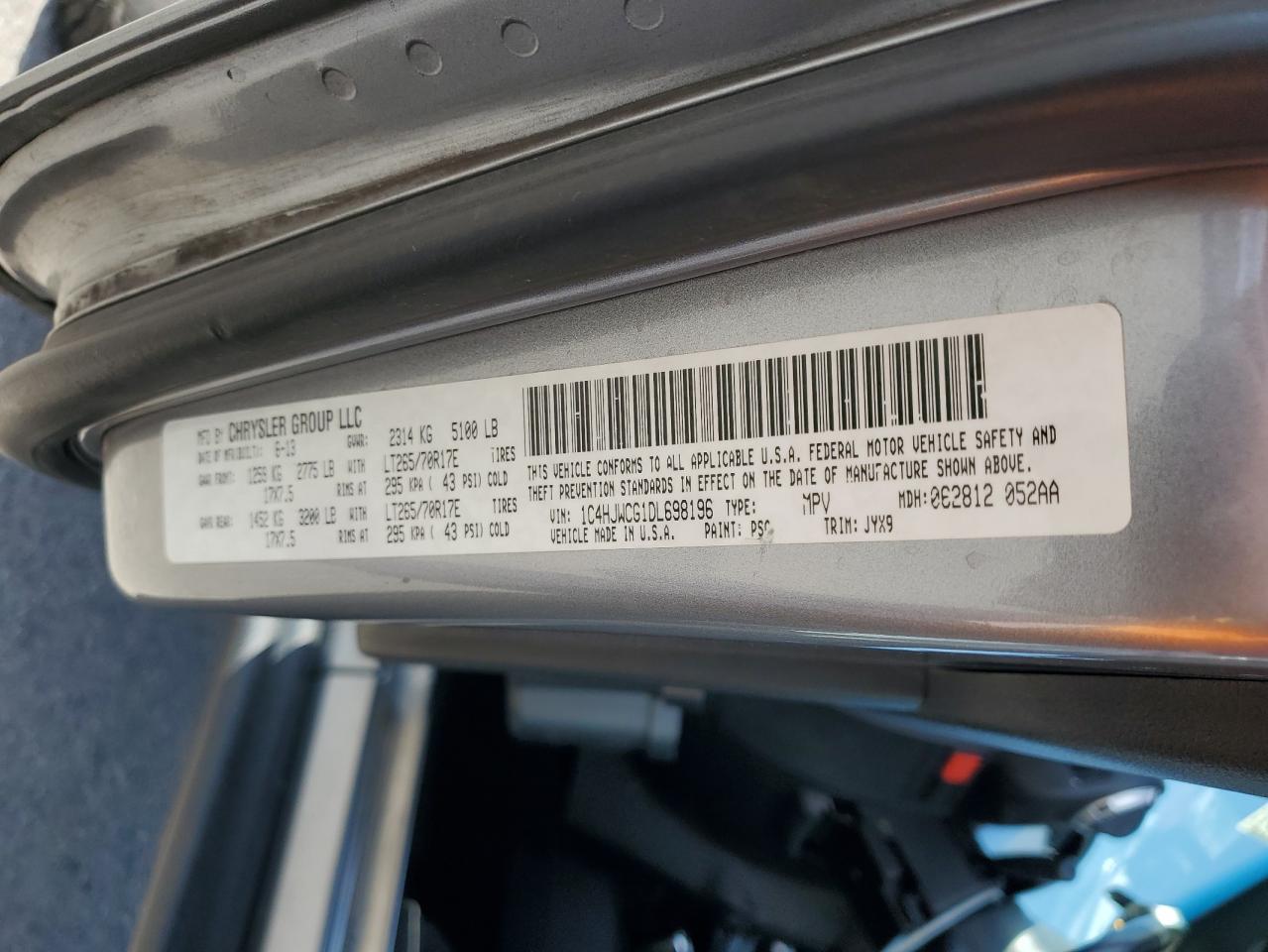 2013 Jeep Wrangler Rubicon VIN: 1C4HJWCG1DL698196 Lot: 67833675