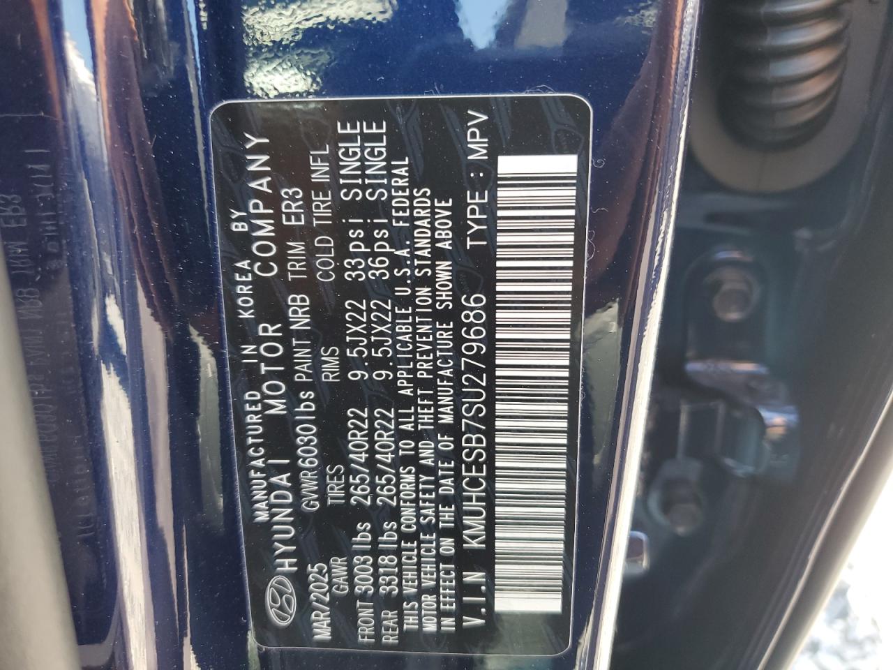 2025 Genesis Gv80 Prestige VIN: KMUHCESB7SU279686 Lot: 71100945