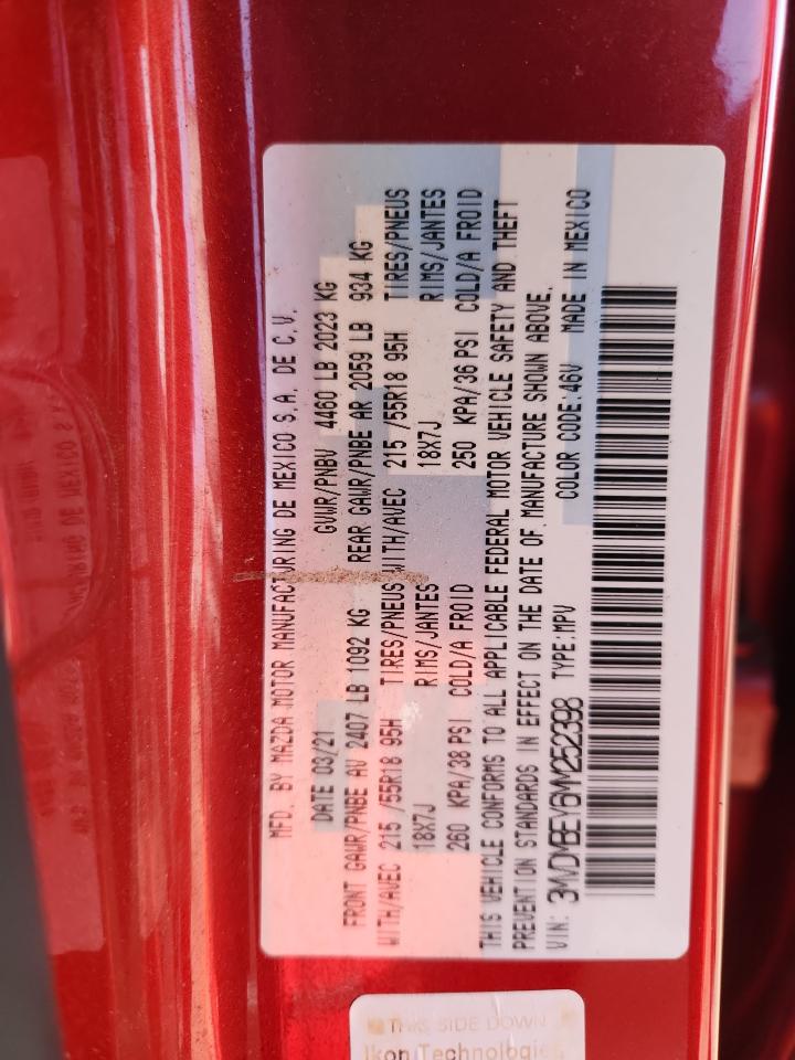 2021 Mazda Cx-30 Premium Plus VIN: 3MVDMBEY6MM252398 Lot: 70385795