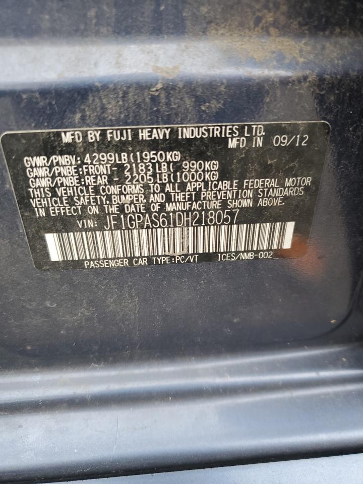 2013 Subaru Impreza Sport Limited VIN: JF1GPAS61DH218057 Lot: 69067865