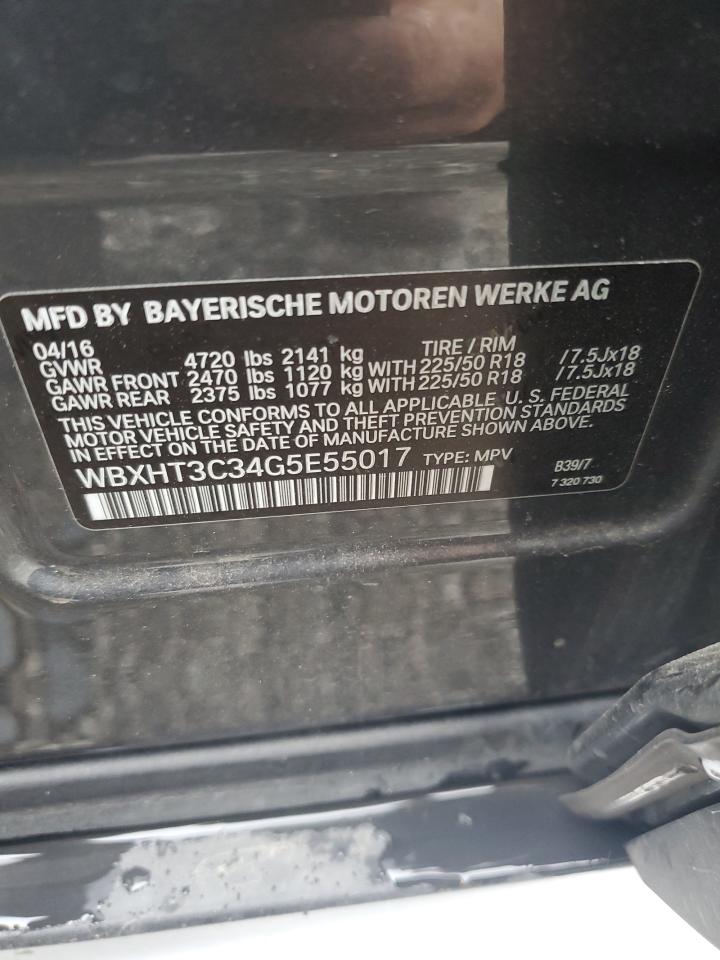 2016 BMW X1 xDrive28I VIN: WBXHT3C34G5E55017 Lot: 70206885