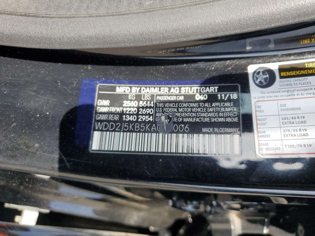 2019 Mercedes-Benz Cls 450 4Matic VIN: WDD2J5KB5KA031006 Lot: 68862215