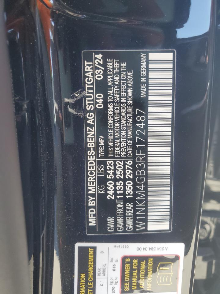 2024 Mercedes-Benz Glc 300 VIN: W1NKM4GB3RF172487 Lot: 69070365