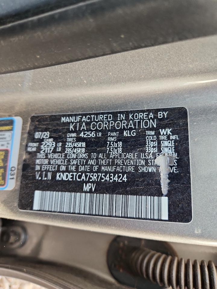 2024 Kia Seltos Sx VIN: KNDETCA75R7543424 Lot: 70042365