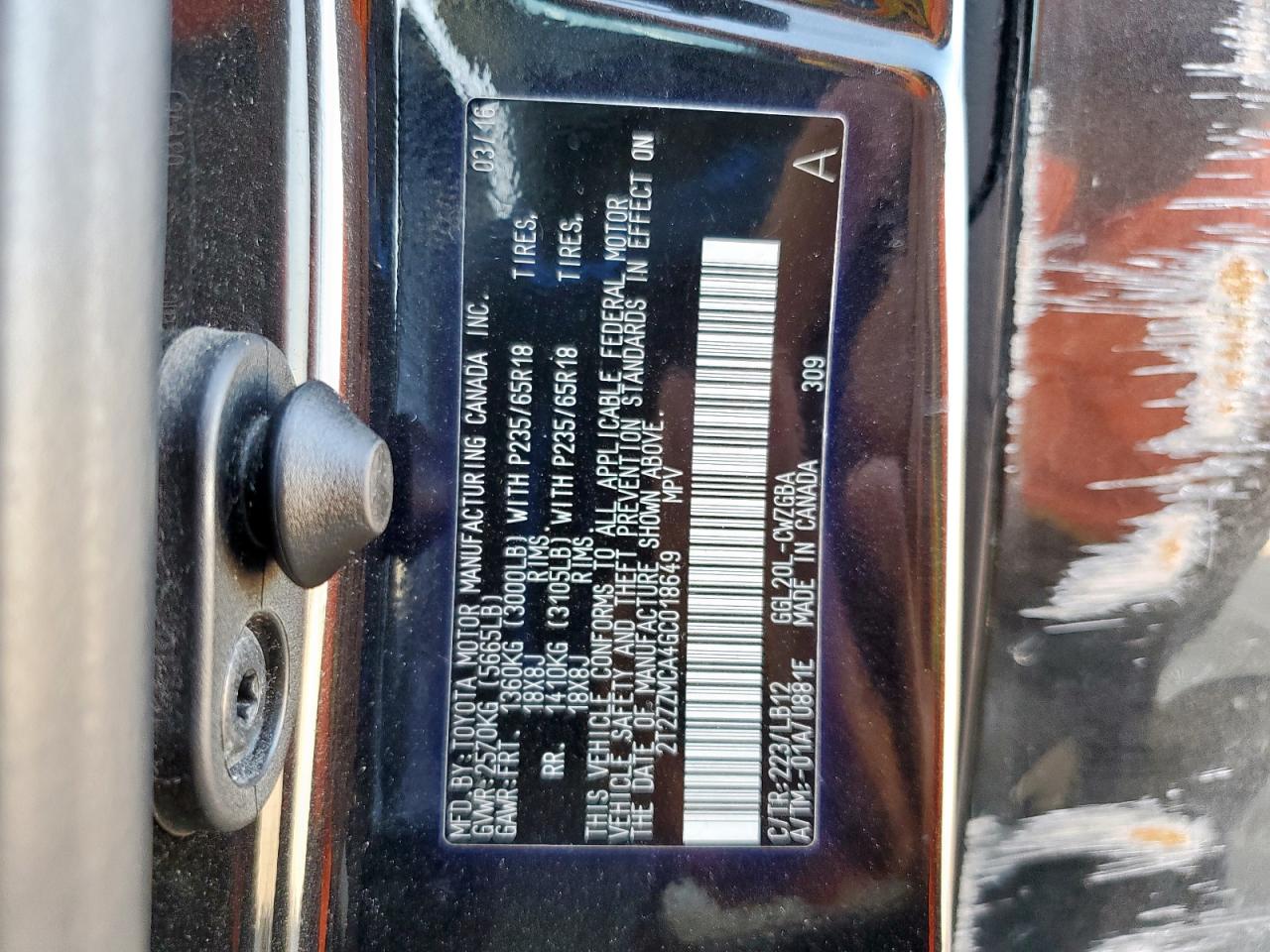 2016 Lexus Rx 350 VIN: 2T2ZZMCA4GC018649 Lot: 67679965