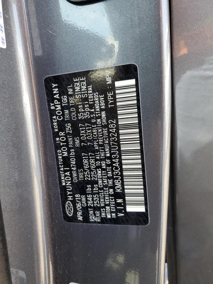 KM8J3CA43JU732482 2018 Hyundai Tucson Sel