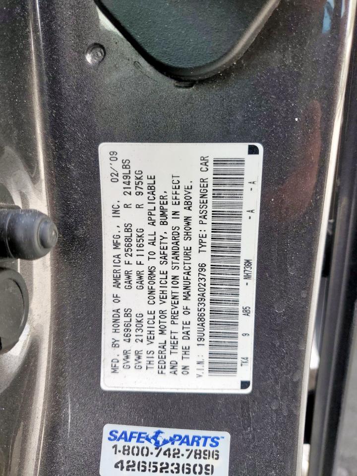 2009 Acura Tl VIN: 19UUA86539A023796 Lot: 70693085