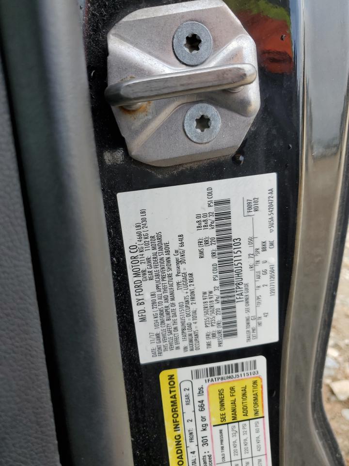 2018 Ford Mustang VIN: 1FATP8UH0J5115103 Lot: 68709865