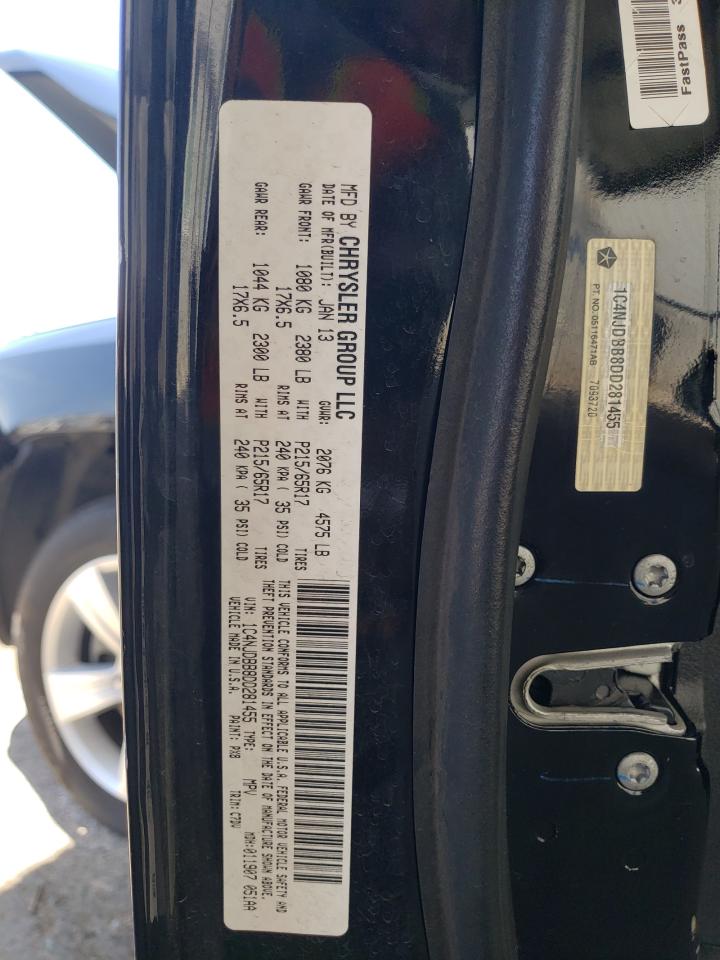 2013 Jeep Compass Sport VIN: 1C4NJDBB8DD281455 Lot: 68042695