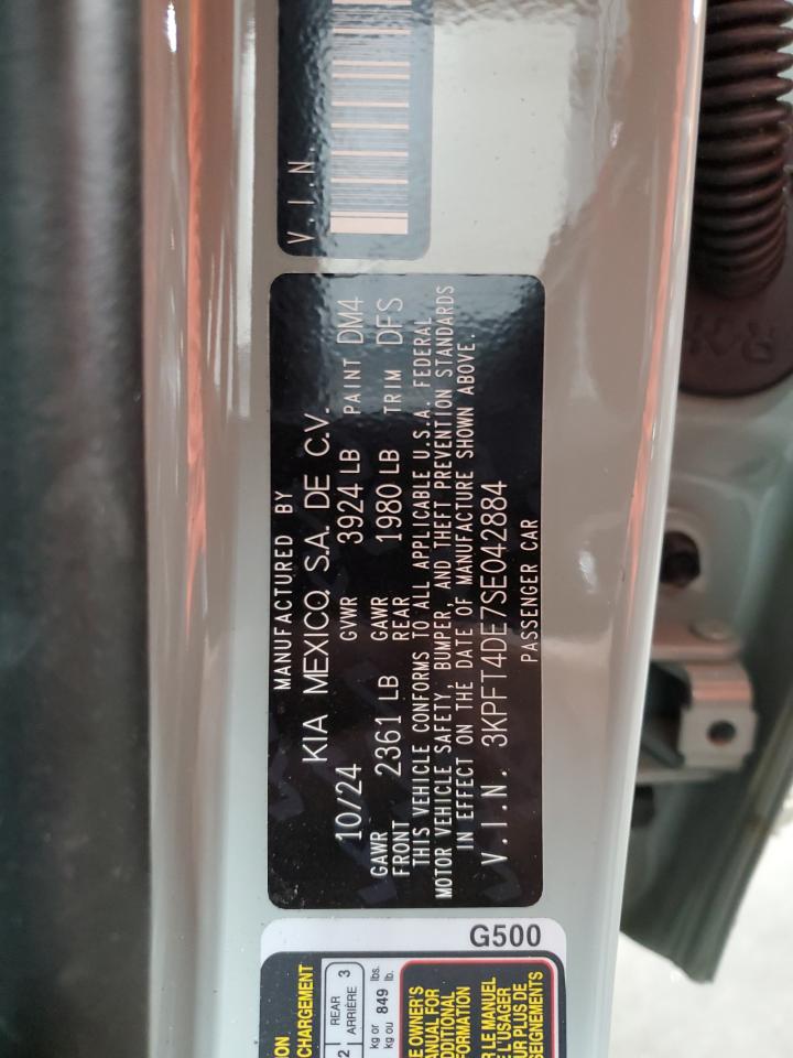 2025 Kia K4 Lx VIN: 3KPFT4DE7SE042884 Lot: 70211655