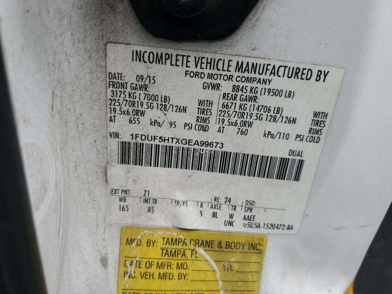 2016 Ford F550 Super - Trucks Semi Truck VIN: 1FDUF5HTXGEA99673 Lot: 67479595