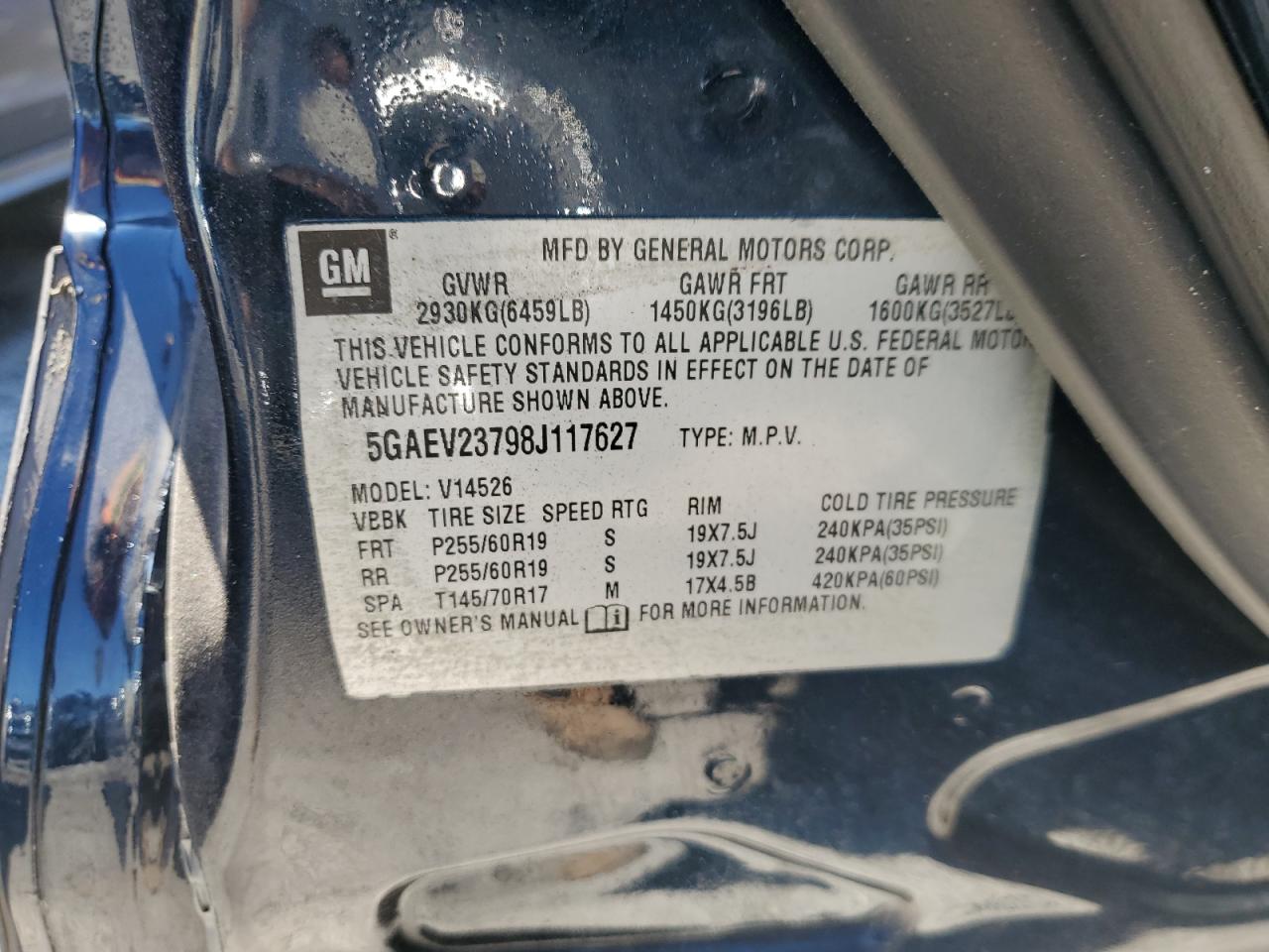 2009 Buick Enclave Cxl VIN: 5GAER23D69J175982 Lot: 69650035