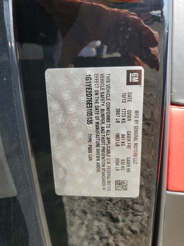 2014 Chevrolet Corvette Stingray 3Lt VIN: 1G1YE2D76E5105135 Lot: 67227065