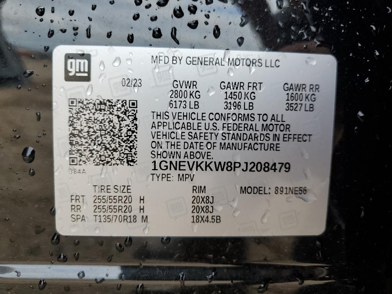 2023 Chevrolet Traverse Premier VIN: 1GNEVKKW8PJ208479 Lot: 69153725