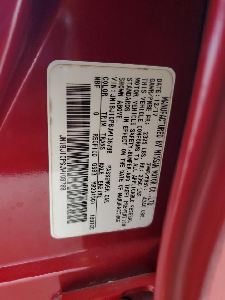 2018 Nissan Rogue Sport S VIN: JN1BJ1CP6JW108788 Lot: 70577025