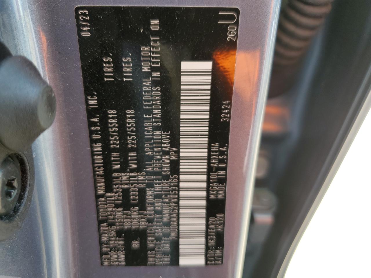 2023 Toyota Corolla Cross Xle VIN: 7MUDAAAG2PV053165 Lot: 67424475