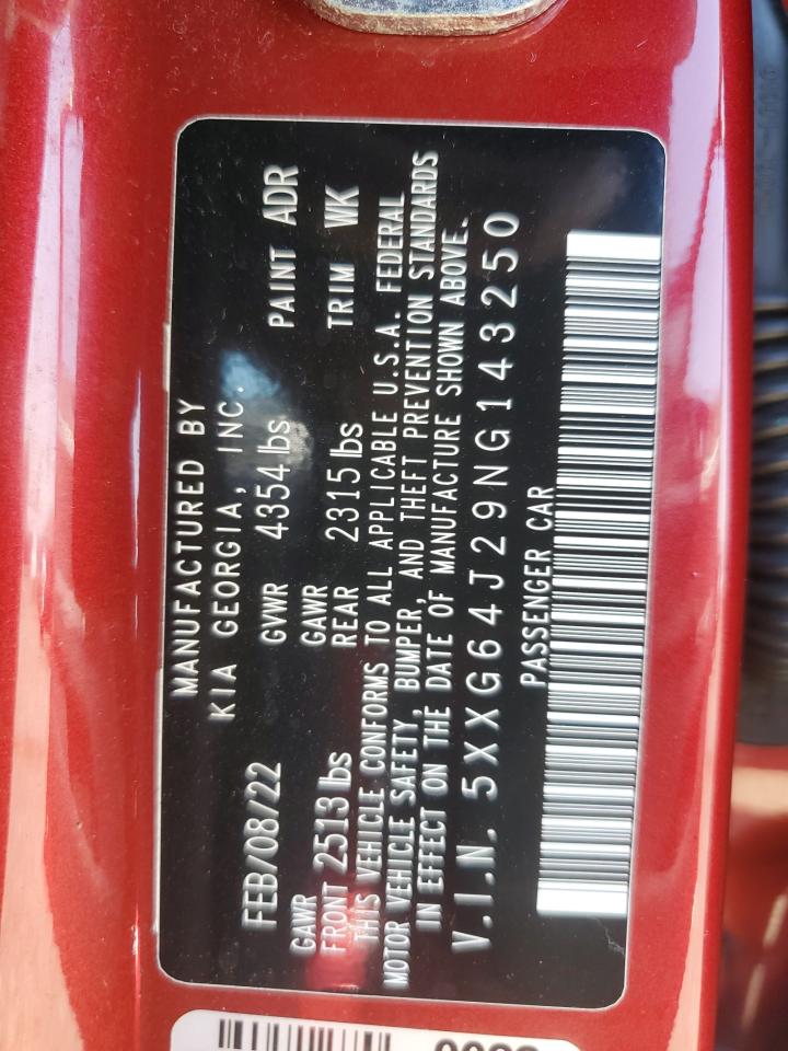 2022 Kia K5 Gt Line VIN: 5XXG64J29NG143250 Lot: 68330755