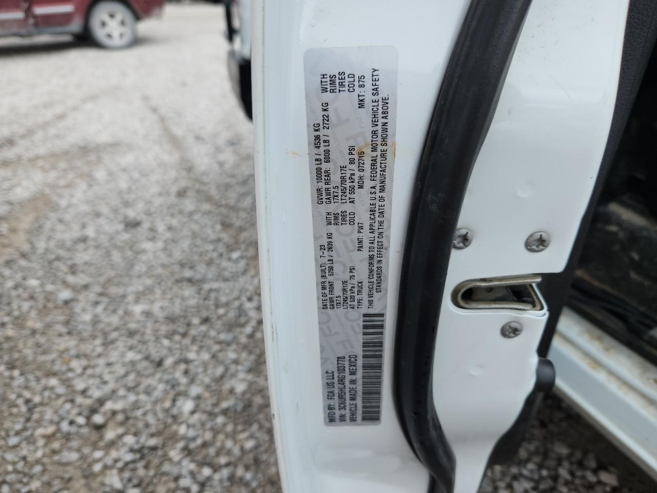 2024 Ram 2500 Tradesman VIN: 3C6UR5HL4RG103778 Lot: 70587995