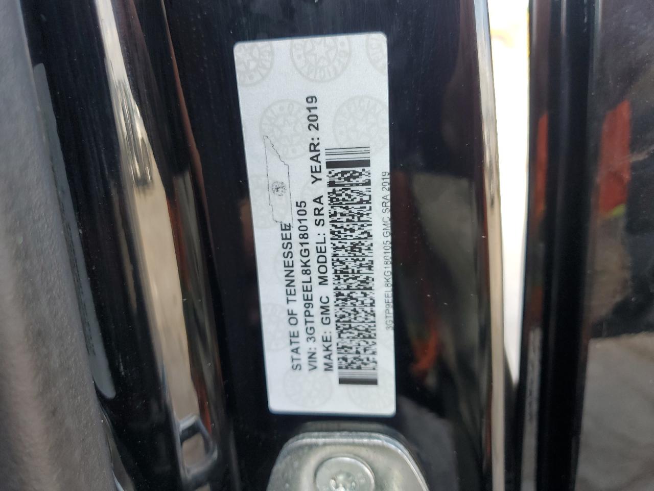 2019 GMC Sierra K1500 At4 VIN: 3GTP9EEL8KG180105 Lot: 68028705